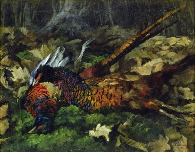 Pheasants by Heinrich Wilhelm Truebner